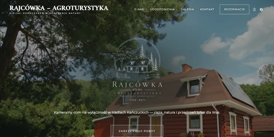 Rajcówka website home page